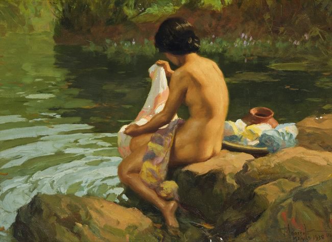 fernando amorsolo seated nude Fernando amorsolo seated nude